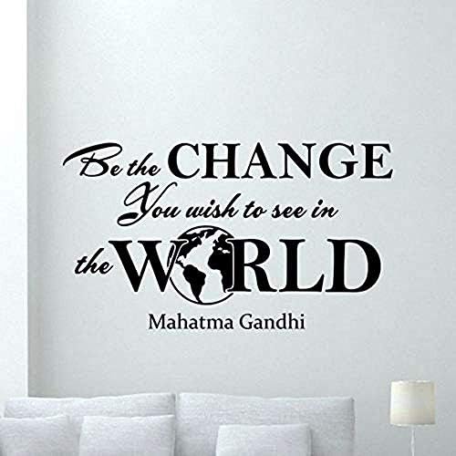 Mahatma Gandhi Quote Wall Decal Is The Change You Want To See In The World Poster Vinyl Sticker Inspirational Decorative Mural 42x73cm Buy Online At Best Price In Uae Amazon Ae