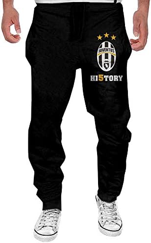 KSLFIHAN Mens Juventus Italian Football Fashion Sport Cotton Sweatpants Medium
