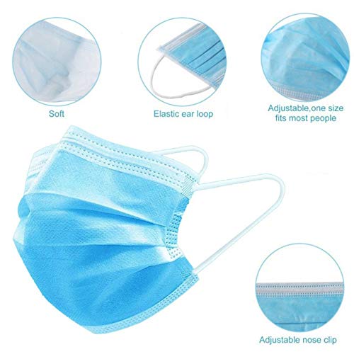 Face Mask 150 Pcs/Box Single Use with 3PLY 95+ Filter 3 Layer