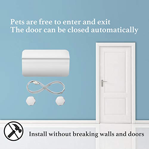 LuDiRo Pet Door Safety Gate Automatic Gate for Dogs Cats Applicable Bathroom Bedroom and Toilet Training-White - Thumbnail 5