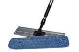 Nine Forty Industrial Strength Microfiber Hardwood Floor Cleaner - Dust Mop Kit includes Microfiber Wet Mop Pad, Telescoping Handle, & Frame (24