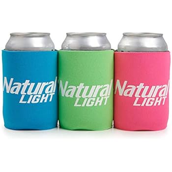 Amazon.com: Natural Light Can Cooler - 3 Pack - Blue Green Pink - Natty
