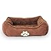 Sofantex Pet Bed - Fit Medium Sized Dog / Fat Cat, Machine Washable, Ultra Soft Pet Sofa - Dark Coffee