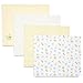 Spasilk Receiving Baby Blanket, 100% Cotton Flannel Blanket, Pack of 4, Yellow Ark