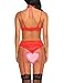 Avidlove Women Lace Lingerie Set With Garter Belts Teddy Babydoll Bodysuit Red L