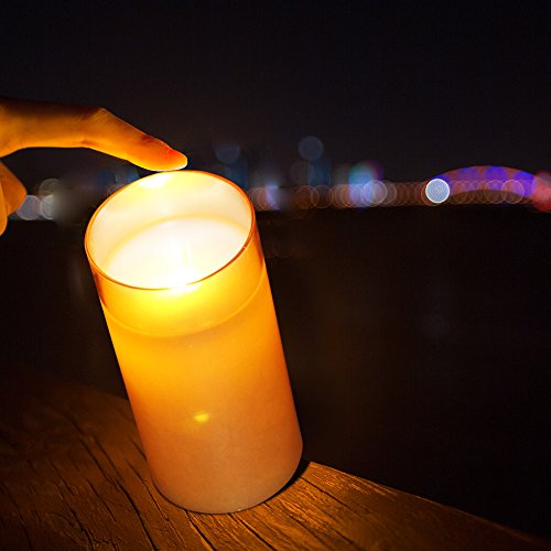 Flameless Candles Flickering With Remote Timers - Kithouse LED Candles Battery Operated Electric Candles - 4" 5" 6" Real Wax Not Plastic Pillar Candles, Set Of 3