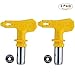 Jewboer 2 Pack Reversible Spray Tip Nozzle for Airless Paint Spray Guns and Airless Sprayer Spraying Machine (211)