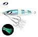 OCEAN CAT 1 PC Slow Fall Pitch Fishing Lures Sinking Lead Metal Flat Jigs Jigging Baits with Hook for Saltwater Fishing 100G/150G/200G/250G
