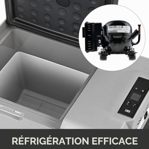 Glacière Congélateur Voiture 30 L Portable Mini Réfrigérateur Silencieux avec Panneau Numérique -20 à 20℃ pour Maison, Voiture et Camping