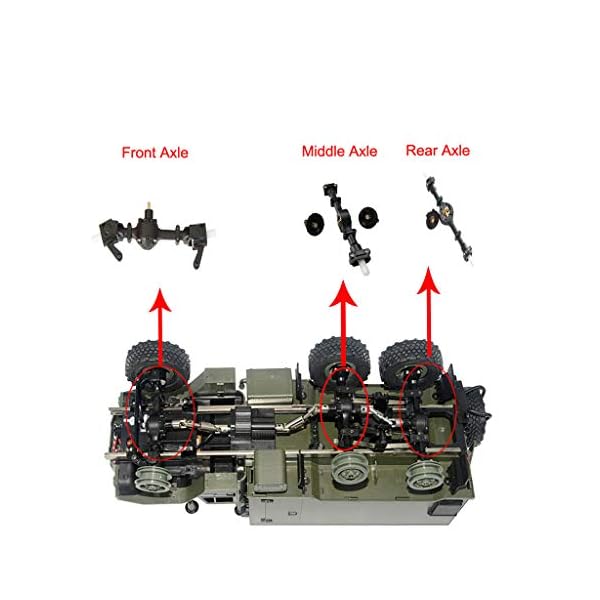 HSKB Upgrade Teile Silber Metall Antriebswelle für WPL 6WD RC Auto B-16 B-36 RC Auto – Bild 4