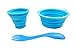 RVRLife Silicone Collapsible Bowl Cup Set with Durable Plastic Rim and Spork - BPA Free for Outdoor Camping, Hiking, Travel, Toddler Snacks, Mess Kit for Backpacking