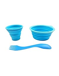 rvrlife Spork   Juego de taza de tazón plegable de