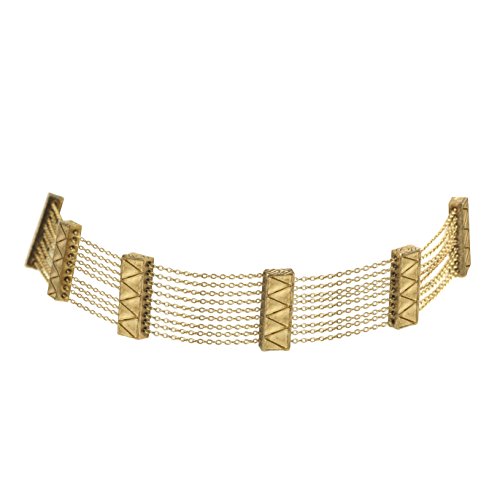 House of Harlow Peak to Peak Choker Necklace, Goldtone, 14"
