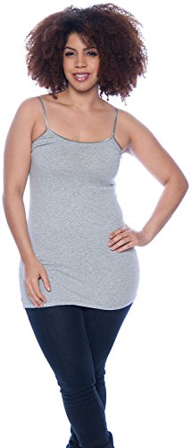2 Pack Active Basic Women's Plus Size Basics Cami Tank Top 2X H Gray, Purple