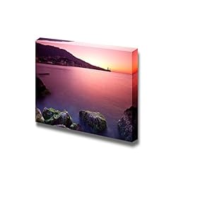 Rocky Beach Sunrise Over Sea Wall Decor