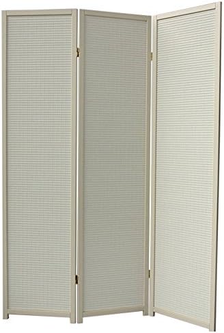CREMO WOOD ROOM DIVIDER - 3 PANEL DOUBLE SIDED FOLDABLE PRIVACY SCREEN - THESE ARE HIGH QUALITY DRESSING SCREENS / PARTITIONS FROM ROOM DIVIDERS UK
