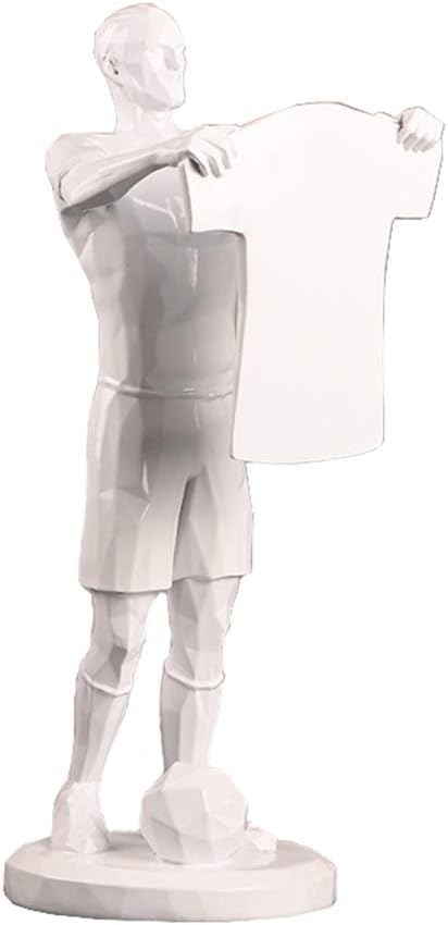YKKHHCD Resin Statue, Creative Home Living Room Tabletop Display TV Cabinet Wine Cabinet Character Decoration 13X13X36CM,White