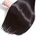 Ossilee Straight Hair Bundles with Closure Brazilian Virgin Hair Three Part Lace Closure with Bundles 8a Straight Hair with Closure (14 16 18+12 Three Part Closure, Natural Color)