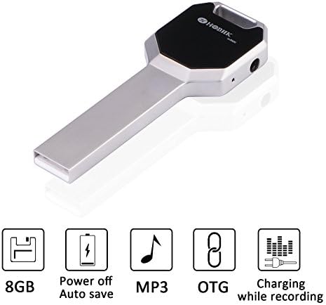 3 in 1 Mini Digital Voice Recorder, Rechargeable Audio Voice Activated Recorder with USB flash Driver&amp;MP3 Player 8GB, Back to School Gift