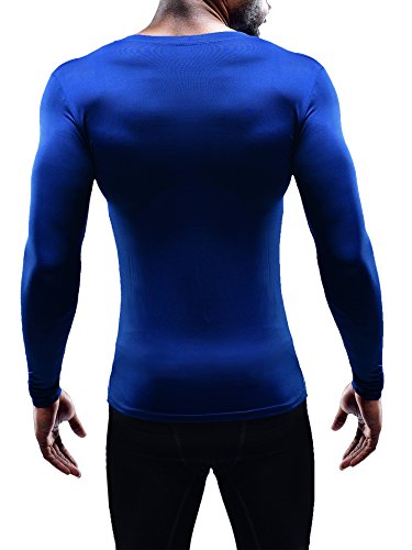 Neleus Men's 2 Pack Athletic Long Sleeve Compression Shirt,5021,Black ...