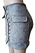 PROGRACE Hipsters Slim Fit Lace Up Slit Bodycon Above Knee Mini Skirt Grey S