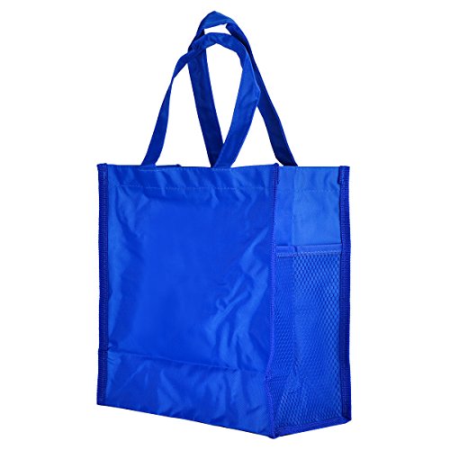Piano Keys Music Waterproof Oxford Cloth Handbag Shoulder Tote Shopping Bag Gift (Blue-Small-2) - Thumbnail 2