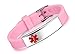 JF.JEWELRY Medical Alert Bracelets for Women, Personalized Custom Medical ID Bracelets, Waterproof Silicone Medical Bracelet - Pink