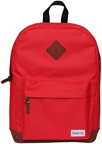 Folding City Backpack For Girl Teenagers Pig Nose Designs Fashion Casual Travel Red School Bag