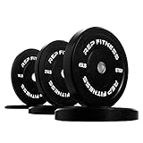 Rep Bumper Plates for Strength and Conditioning Workouts and Weightlifting 160 lb Set