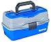 Flambeau Outdoors 6382TB 2-Tray - Classic Tray Tackle Box - Blue/Gray primary