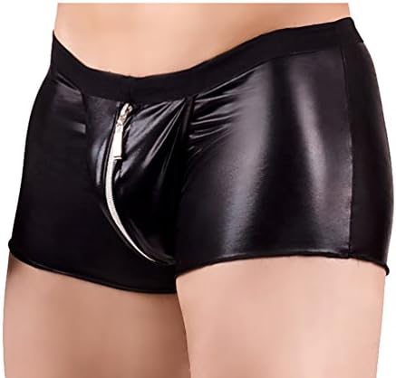 Men super New Black Wet Look Shorts Underwear by Andalea MC/9004.