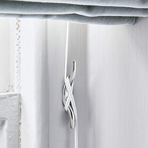 Magicfour Blind Cord Cleat, 2.5in Zinc Alloy Blind Cord Safety Kits Blind Cord Winder Rope Cleat Hook with Screws for Blinds Curtains Sun Screens Shades Ropes (10 Pack) - Thumbnail 5