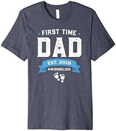 Mens Gift For First Time New Dad To Be Shirt Father's Day T-Shirt Medium Heather Blue