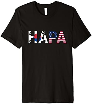 Mens Hapa Celebrations T-Shirt for Korean Americans Large Black