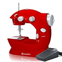 Smartek RX-08 Mini Sewing Machine with Pedal, Red