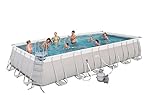 Bestway 24' x 12' x 52" Rectangular Frame Above Ground Swimming Pool Set