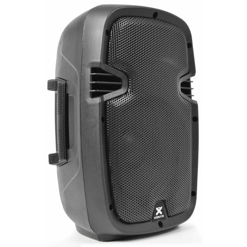 Skytec Vonyx Spj-800A Enceinte Active 8 200 Watts, Enceinte Amplifiée, Sonorisation Professionnelle, Boitier Abs Solide, Haut-Parleur Mobile, Woofer 8 Pouces, Entrée Ligne Micro