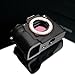 Gariz Genuine Leather XS-CHA7IIBK Camera Metal Half Case for Sony Alpha A7II A7RII Mark 2 Black