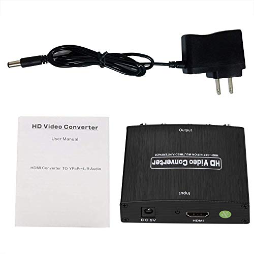 HDMI to Component YPbPr 5RCA RGB + R/L Converter V1.4 with R/L Audio Output Support for MacBook TV Blu-Ray DVD PS4 DVD, PSP, Xbox 360,Amazon Fire TV