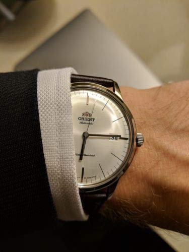 Orient-Mens-Stainless-Steel-Automatic-Watch-with-Leather-Strap-Brown-22-Model-FAC0000EW0