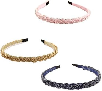 Red Ape Women Rhinestone Beaded Crystal Headbands Hair Band,Sweet Handmade Hair Bands,3 pcs