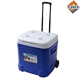 Igloo Ice Cube Roller Cooler (60-Quart, Ocean Blue)