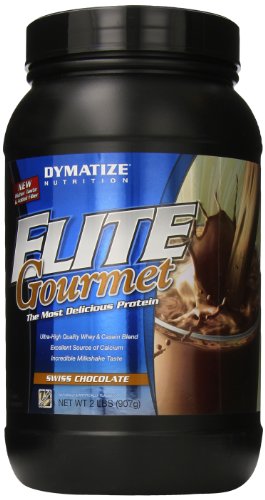 Dymatize Elite Gourmet 100% Whey Sustained Release Protein, Swiss Chocolate, 2 lbs