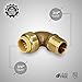 Supply Giant VQNF34 90 Degree Elbow x Male Pipe Fittings Push to Connect Pex, CPVC, 3/4 Inch, Brass, 3/4