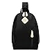 ECOSUSI Women Daypack Outdoor Sling Chest Bag Small Nylon Backpacks for College Girls Fashion Travel Bag, Black