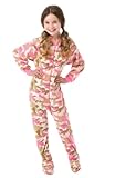 Big Feet Pjs Big Girls Pink Camo Kids Footed Pajamas Onesie Sleeper