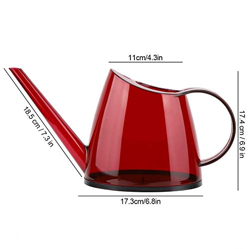 Jeffergarden Fashionable Uncovered Garden Sprayer with Long-Spout Candy-Colored Watering Can 1.2L(Red)