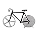 Bicycle Pizza Cutter - Original PIZZA WHEELIE - Dual Stainless Steel Bike Wheels- Includes Kitchen Display Stand