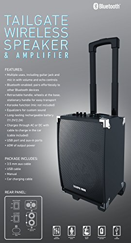 sharper image wireless karaoke speaker