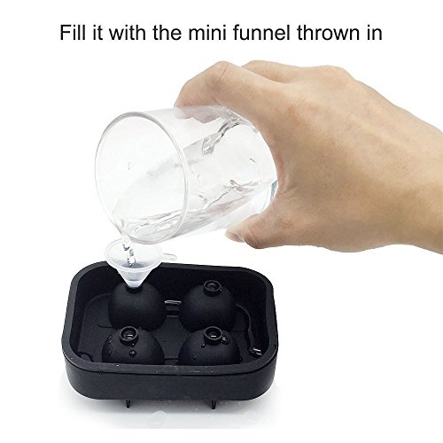 3D Totenkopf Silikon Eiswürfelform, Eiswürfelschalen Eiswürfelbehälter Eiswürfelbereiter für Whisky, Cocktails, Saft… – Bild 5
